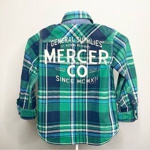 LABEL OF GRADED GOODS L.O.G.G. by H&M Plaid Long Sleeve Button Down Shirt